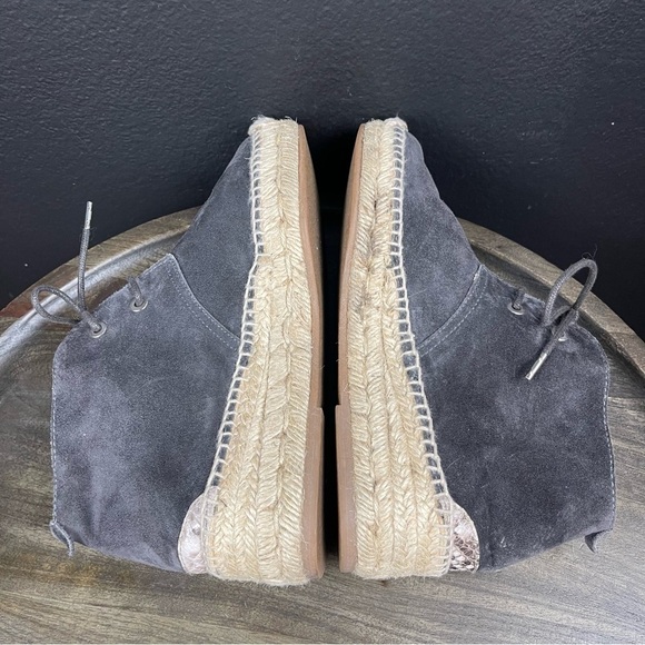 Rag & Bone Geneva Suede Wedge Lace Front Espadrilles Size Women - Picture 7 of 12